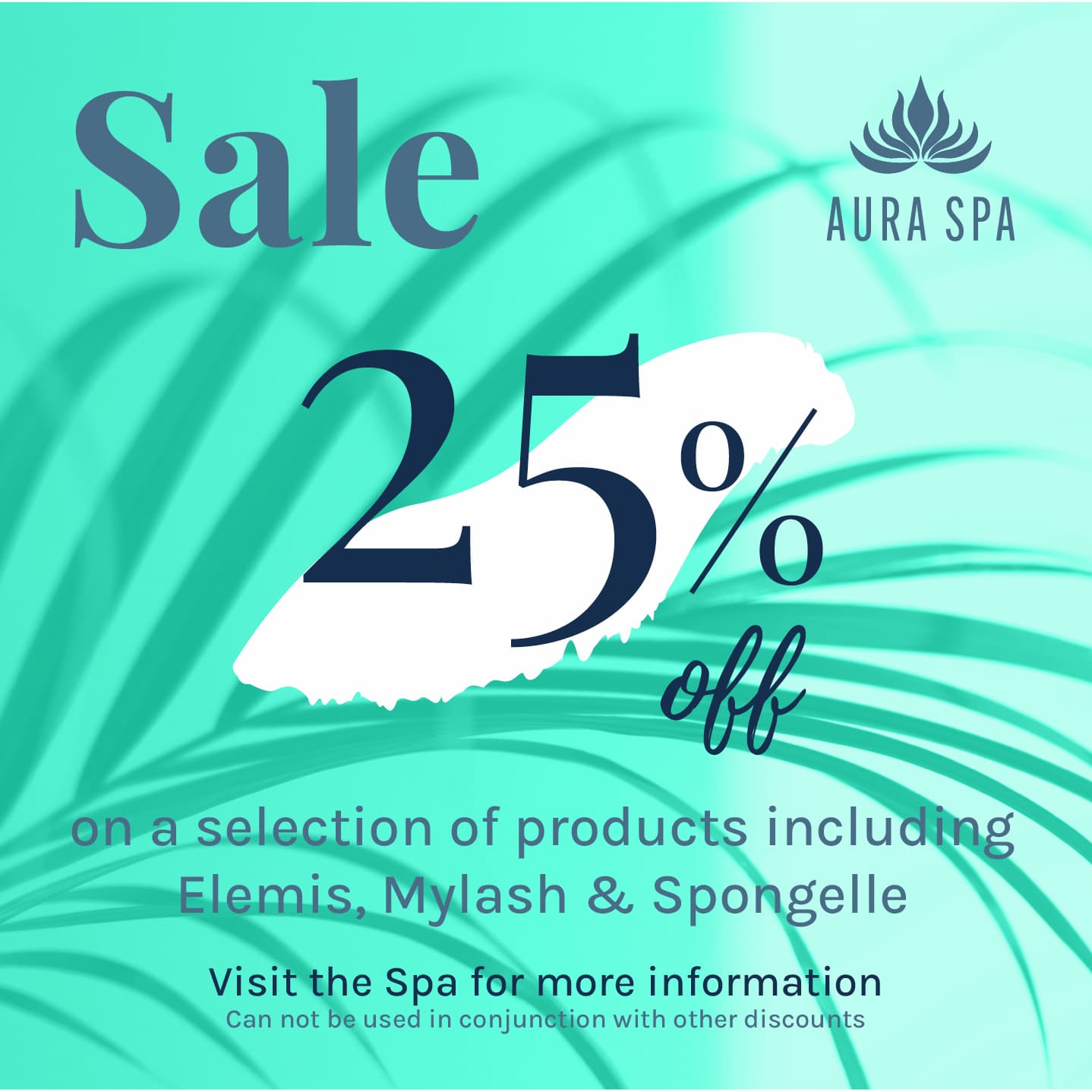 25% off Aura Spa products sale